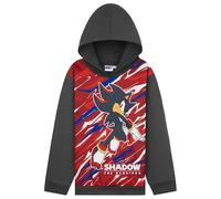 Sonic The Hedgehog Shadow Felpa con Cappuccio Ragazzo Adolescenti, Caldo Felpe Pullover Bambino Shadow Knuckles Tails, Idee Regalo Bambini(Nera/Rosso, 7-8 Anni)