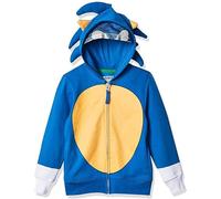 Sonic The Hedgehog Shadow, Tails and Knuckles - Felpa con cappuccio in pile con zip per bambini 4-20