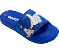 Sonic The Hedgehog Slider da piscina per ragazze o ragazzi, infradito, sandali da spiaggia per bambini, Blu, Taglia 13 UK, 32 EU