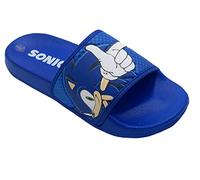 Sonic The Hedgehog Slider da piscina per ragazze o ragazzi, infradito, sandali da spiaggia per bambini, Blu, Taglia 10 UK, 28 EU