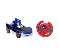 Sonic The Hedgehog Speed Star Lightning Drifting - Auto Radiocomandata Ufficiale Jakks Pacific con Ruote Luminescenti, Telecomando Rosso Batteria Inclusa e Gioco Interattivo per Bambini
