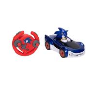 Sonic The Hedgehog Speed Star Lightning Drifting - Auto Radiocomandata Ufficiale Jakks Pacific con Ruote Luminescenti, Telecomando Rosso Batteria Inclusa e Gioco Interattivo per Bambini