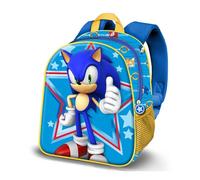 Sonic The Hedgehog Star-Elite - Zaino 3D, blu, 25 x 30 cm, capacità 7 l