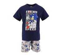 Sonic The Hedgehog T-Shirt e Pantaloncini per Ragazzi, Pigiama in 2 Pezzi per Bambino Design Sonic Il Riccio, Taglia 6 Anni | Blu