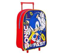 Sonic The Hedgehog Trolley Bag 3+ Maniglia Estraibile Valigia Bambini Rosso
