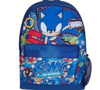 SONIC THE HEDGEHOG Zaino scolastico multicolore, alta qualità con tasca rete per bottiglia, grande capacità, per bambini, ragazzi e ragazze