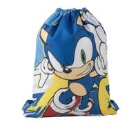 Sonic - Zaino scolastico con coulisse, per bambini, Sega, ufficiale