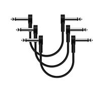 SONICAKE Cavi Patch per Effetti per Chitarra 15cm Cavetto per Strumenti Musicali 6.35mm TS Mono Cavetto per Pedaliera 3 unità