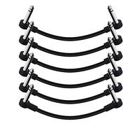 SONICAKE Cavi Patch per Effetti per Chitarra 15cm Cavetto per Strumenti Musicali 6.35mm TS Mono Cavetto per Pedaliera 6 unità