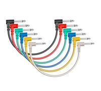 SONICAKE Cavi Patch per Effetti per Chitarra 20cm Cavetto per Strumenti Musicali 6.35mm TS Mono Cavetto per Pedaliera 6 unità