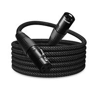 SONICAKE cavo microfonico XLR da connettore maschio a femmina a 3 pin in nylon intrecciato XLR nero (2M)