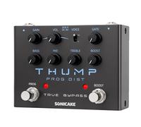 SONICAKE Distorsione Pedale ad alto guadagno con modalità tono Modern/Vintage True Bypass Thump QDS-09