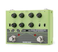 SONICAKE Overdrive Pedale per Chitarra Doppio Canale Analogico 20+ Combinazioni di Toni 3 Modalità EQ True Bypass QDS-07
