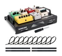 SONICAKE Pedaliera per chitarra di medie dimensioni Effetti per chitarra Pedaliera compatta con pedali Nastro da montagna, fascette e cavi patch