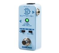 SONICAKE Selettore di linea AB Interruttore mini pedale per effetti per chitarra Vero bypass con interruttore buffer Buffer ABY