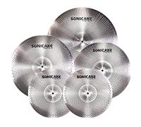 SONICAKE Set Piatti Basso Volume 14" HiHat+16" Crash+18" Crash+20" Set Piatti Ride Sliver 5 pezzi