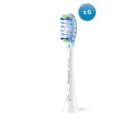 Philips Sonicare C3 Premium Plaque Defence, testine di ricambio originali, bianco, confezione da 6, HX9046/87