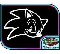 Sonico Riccio Sega L Adesivo Vinile Auto Bin Poster Camera Muro Arte Window Game