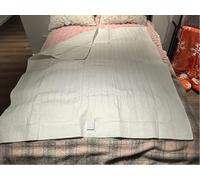 Sonive Coperta termica con spegnimento automatico, 150 x 80 cm, coperta termica con 3 livelli di riscaldamento, coperta elettrica, lavabile in lavatrice, riscaldamento rapido, colore bianco
