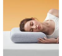 Sonive Cuscino in memory foam da 70 x 36 x 6 cm, con federa in fibre di bambù e poliestere rimovibile e lavabile, cuscino ergonomico per cervicale, allevia il dolore al collo, grigio