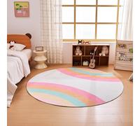 Sonive Tappeto per Bambini Arcobaleno Rosa, Tappetino Antiscivolo Morbido per Camera da Letto, Soggiorno, Cameretta 200 cm