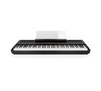 Sonix SXP8 pianoforte digitale portatile in raso nero, con tastiera a percussione graduata 88 note sensibile al tocco, Bluetooth e 90 voci selezionabili