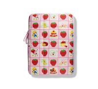 Sonix x Fragolina Dolcecuore | Custodia per laptop gonfia | 15 - 16 pollici, custodia trapuntata per laptop con cuscino trapuntato | Custodia per computer | Dolcecuore alla fragola a scacchi