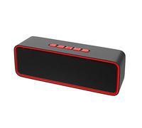 Sonkir Altoparlante Bluetooth, Casse Portatili Bluetooth 5.0 con Bassi Stereo 3D Hi-Fi Mani Libere, Batteria Integrata da 1500 mAh Supporto TF Carda (Rosso)