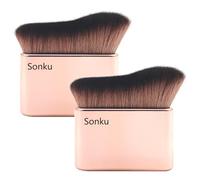 SonKu Pennello Kabuki Fondotinta,Pennello per Fondotinta per Miscelare Cosmetici In Crema O Liquidi Misti,Perfect for Travel