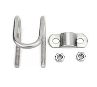 Morsetto a Doppia U in Acciaio Inossidabile 304 / Vite a Forma di U/Bullone a Forma di U a Croce/Morsetto for Tubi a Forma Speciale (Color : Silver, Size : 1set M8x25x32)