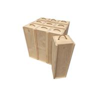 Sonliner Scatola per vini in legno realizzata a mano con coperchio scorrevole - 36x11x10,5 cm - Confezione regalo sostenibile per bottiglie di vino, ideale per matrimoni, compleanni e occasioni