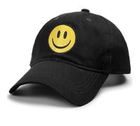 SONMONY Smiley Face Trucker Hat Washed Dad Hat per Uomini Donne Carino Cappellini Da Baseball Non strutturato Sorriso Ricamato Cappello