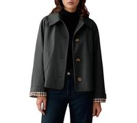 Sonnena Elegante Giacca Autunnale da Donna di Media Corto Giacca a Vento Trench per Look, Reg Short Trench Coat Trench Donna,Cachi