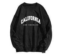 Sonnena Oversize Pullover Donna Girocollo Larghe: Felpe a Maniche Lunghe Casual con La Stampa della Lettera Autunno Inverno Sweatshirt Casual Ragazza