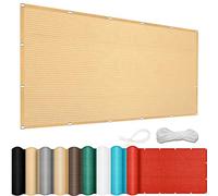Sonnensegel - Vela parasole multiuso per giardino e balcone, 75 x 900 cm, 98% traspirante e impermeabile, con corde di installazione, per giardino e balcone, colore crema