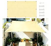 Sonnensel 2,4 x 3,7 m UV Resint impermeabile e vela baldacchino per esterni, patio, giardino, balcone e campeggio, con occhielli per una facile protezione solare e uso versatile