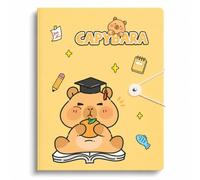 Sonnenspark Portalistino A4, Capybara con Elastico 40 Buste Trasparenti | Spesso PP, Impermeabile & Antipolvere, Portalistini a4, Cartellina Capibara, Regali Scuola Elementare, Cancelleria Universale