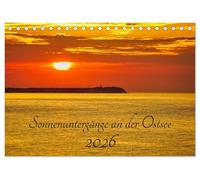 Sonnenuntergänge an der Ostsee (Tischkalender 2026 DIN A5 quer), CALVENDO Monatskalender: Ein Sonnenuntergang am Meer gehört zu den schönsten romantischen Momenten des Lebens!