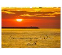 Sonnenuntergänge an der Ostsee (Wandkalender 2026 DIN A3 quer), CALVENDO Monatskalender: Ein Sonnenuntergang am Meer gehört zu den schönsten romantischen Momenten des Lebens!