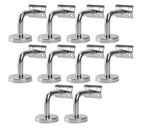 Sonnewelt 10 supporti per corrimano in acciaio inox, Ø 50, per corrimano, per corrimano, da parete, per fissaggio a parete/supporto (argento)