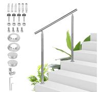 Sonnewelt Corrimano in acciaio inox, ringhiera per scale, 100 cm, senza barre trasversali, per interni ed esterni, ringhiera d'ingresso di alta qualità per balcone, scale e parapetti