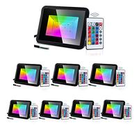 Sonnewelt Faretto a LED RGB per esterni, 10 W, 8 pezzi