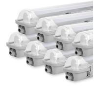 Sonnewelt Reglette LED garage 150 cm illuminazione led impermeabile 8 unità 24 W 2040 LM IP65 T8 tubo Reglette Led impermeabile bianco freddo 6000 K garage officina plafoniera per officina, sotto