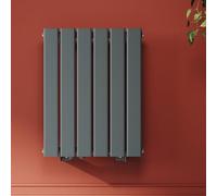 SONNI Riscaldatore di design 600 x 465 mm, Antracite, piatto a strato singolo per bagno - pannello verticale con connettore