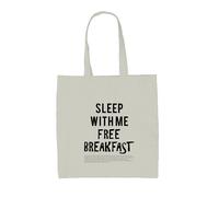 Sonno con Me Free Breakfast Borsa Tote IN Tela - Adulti Divertente Crude Scherzo