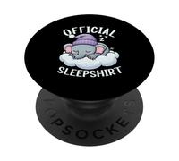 Sonno ufficiale elefante che dorme animali sarcastici PopSockets PopGrip Adesivo