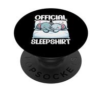 Sonno ufficiale elefante che dorme animali sarcastici PopSockets PopGrip Adesivo