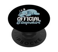 Sonno ufficiale elefante che dorme animali sarcastici PopSockets PopGrip Adesivo