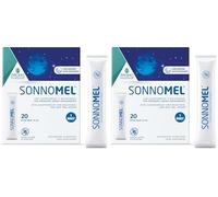 Sonnomel - Integratore per Dormire con Melatonina Liposomiale ed Esosomi Vegetali - Favorisce il Sonno, il Rilassamento e previene i Risvegli Notturni - Utile per Jet Lag - 20 Stick da 10 ml