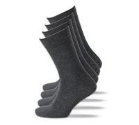SONNORS Premium Business Crew Socks Organic Cotton Comfortable Seamless Women Men Gift Unisex Black Anthracite Set 4 paia, grigio., 47-50 Tall